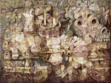 Nature morte au crâne et à la statuette - Bruno Lebon